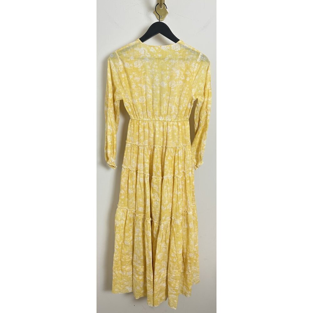 FREE PEOPLE Pappiet Midi Dress in Sunshine Combo Size X-Small - Picture 8 of 12